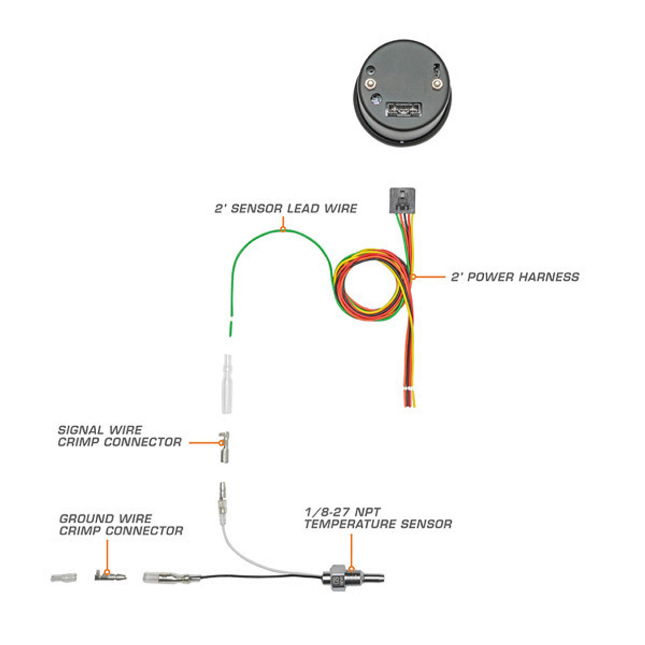 10 Color Digital Water Temperature Gauge | GlowShift