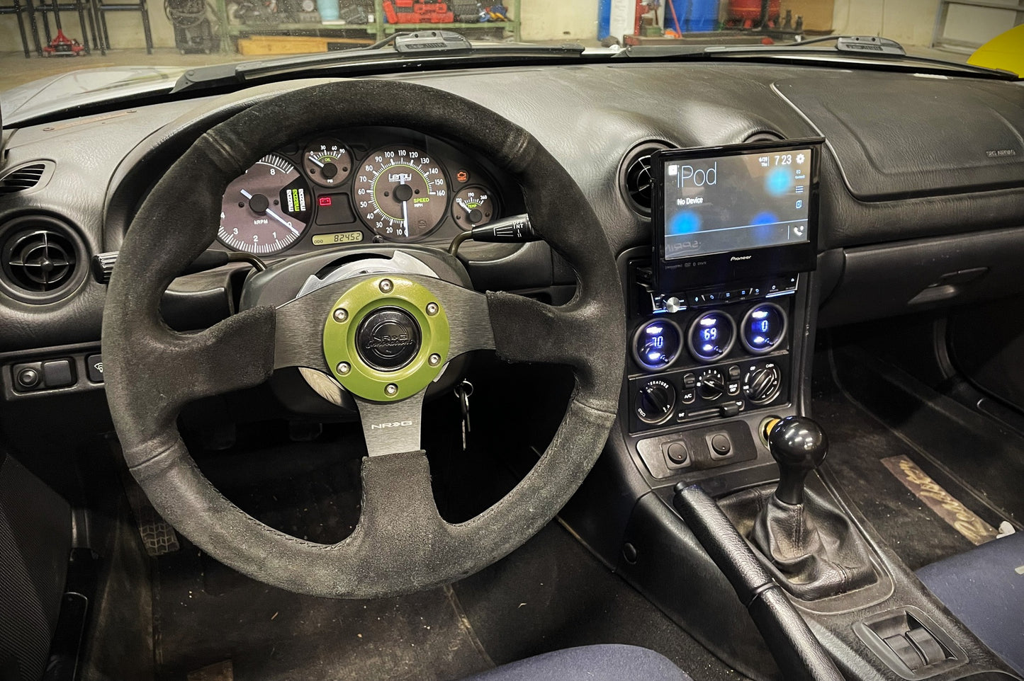 NRG 320MM Suede Racing Steering Wheel