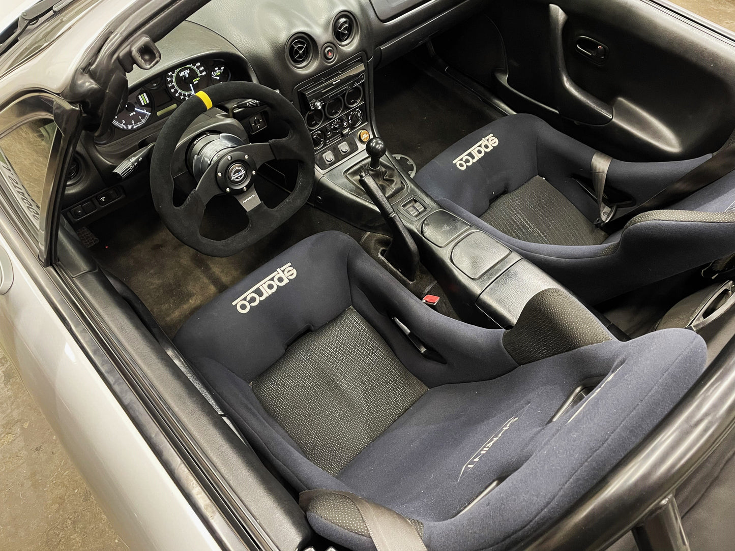 NRG 320mm Flat Bottom Steering Wheel Suede