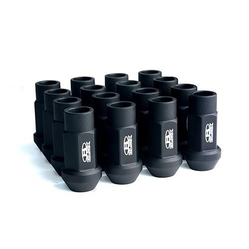 BLOX Racing Street Series Forged Lug Nuts Flat Black - 12 x 1.5mm - Set of 16