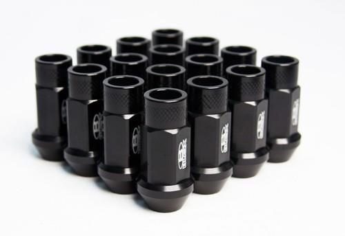 BLOX Racing Street Series Forged Lug Nuts Gloss Black - 12 x 1.5mm - Set of 16