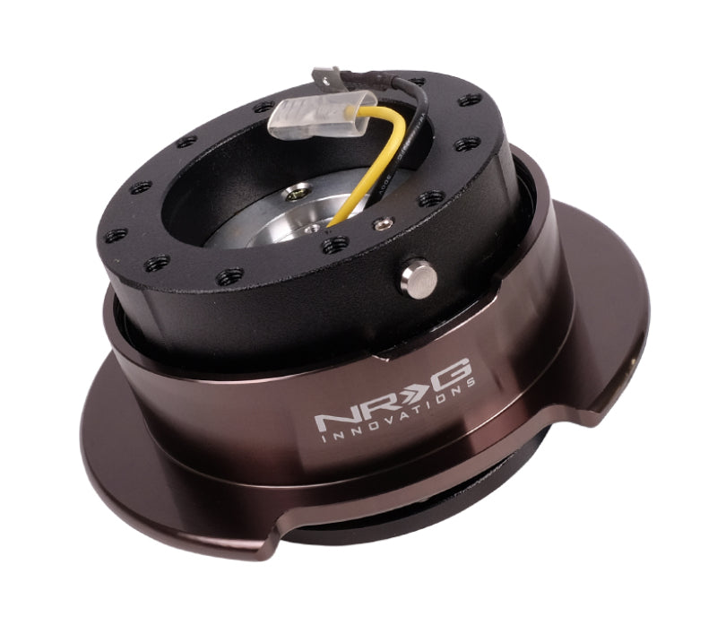 NRG 2.5 Steering Wheel Quick Release - Black / Black Chrome Ring