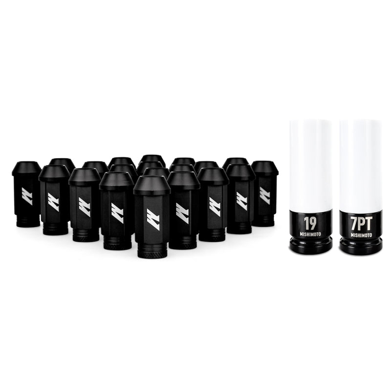 Mishimoto Aluminum Lug Nuts M12x1.5, 20pc Set BLACK