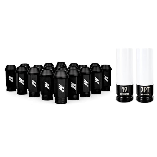 Mishimoto Aluminum Lug Nuts M12x1.5, 20pc Set BLACK