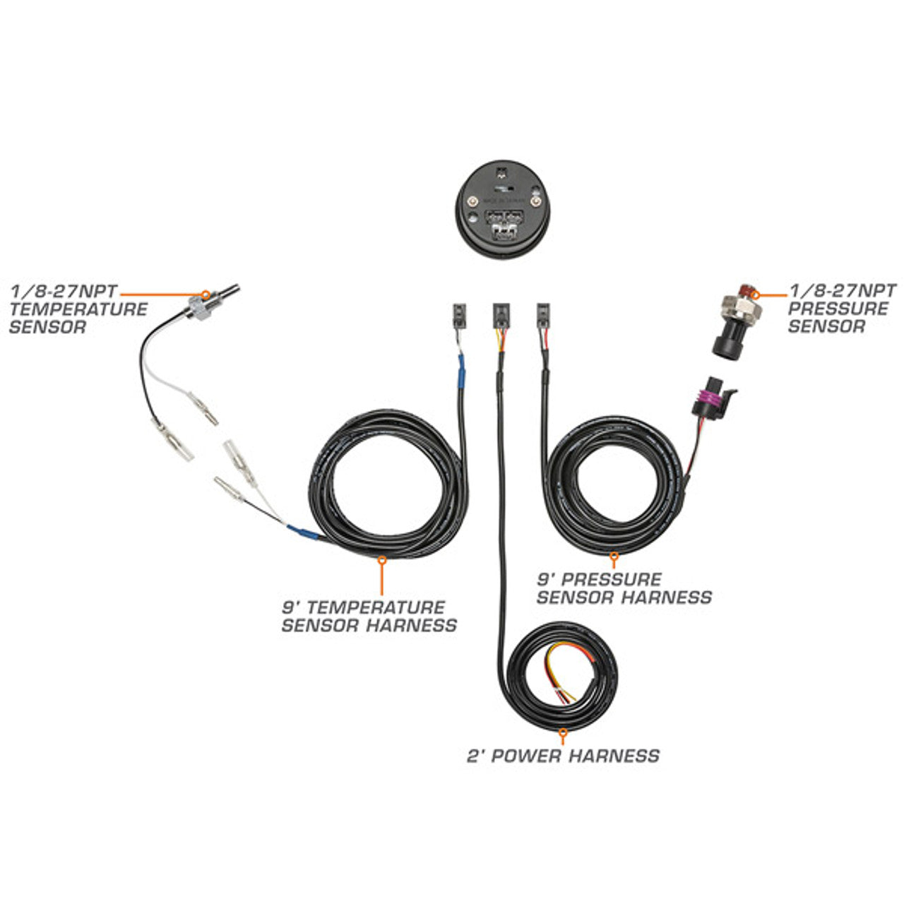 10 Color Digital Dual Temperature & Pressure Gauge