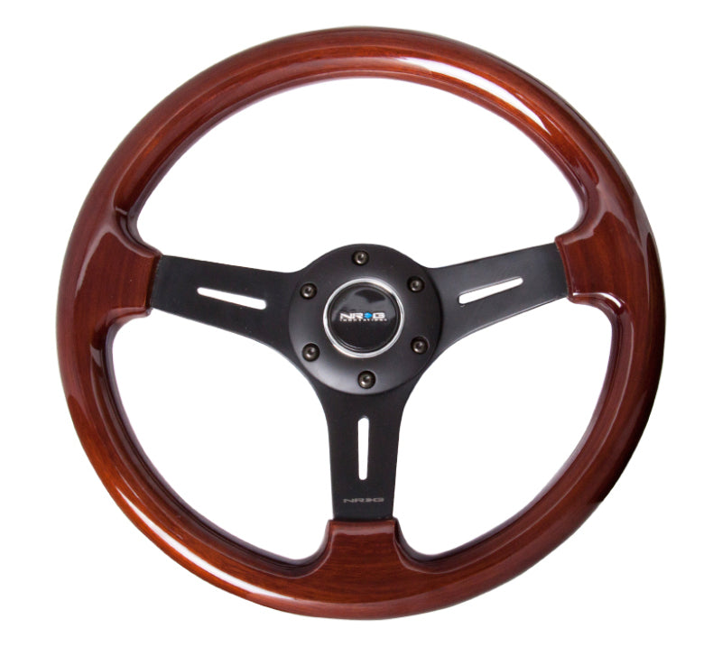 NRG Classic Wood Grain Steering Wheel - Matte Black