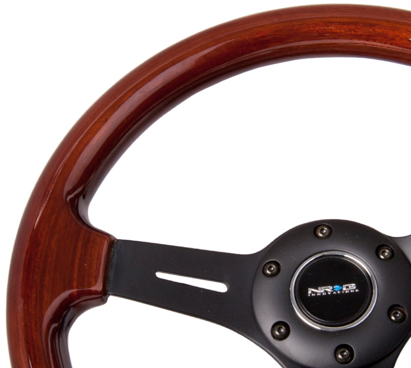 NRG Classic Wood Grain Steering Wheel - Matte Black