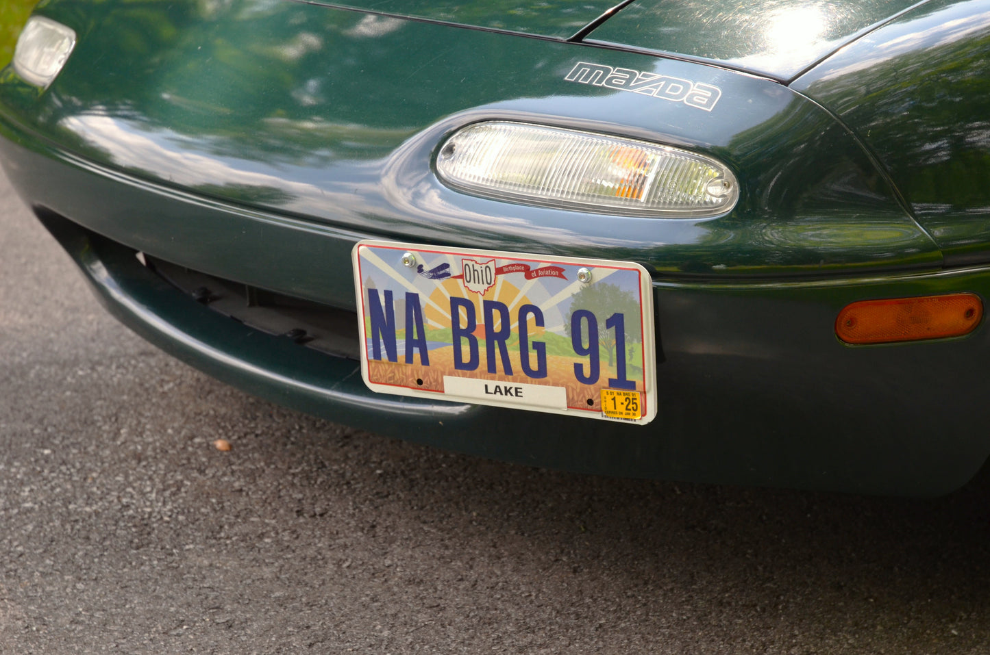 NA/NB Miata Front Tow Hook and License Plate Mount