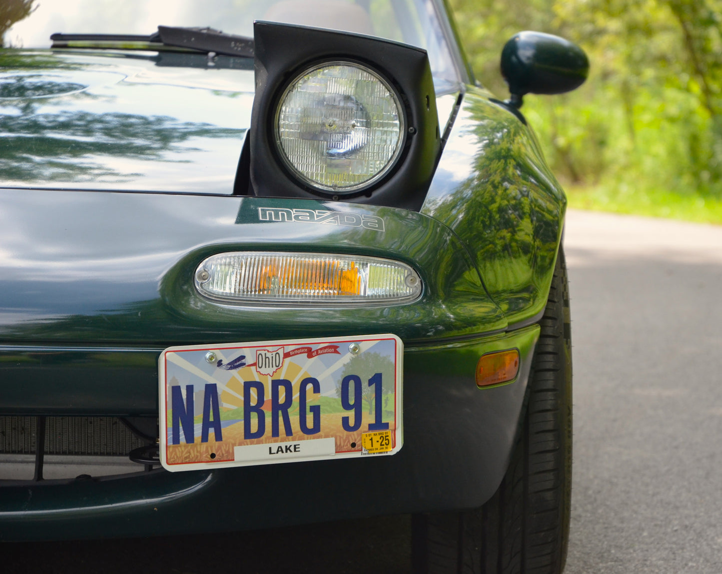 NA/NB Miata Front Tow Hook and License Plate Mount