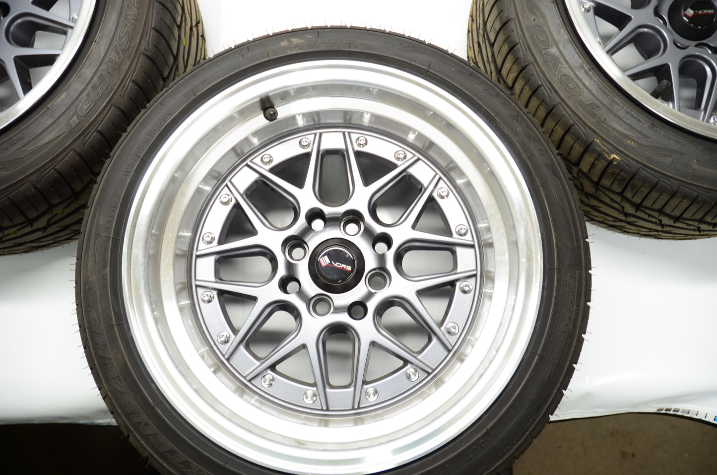 VORS VR7 Gunmetal Wheels and Tires Full Set  [Used]