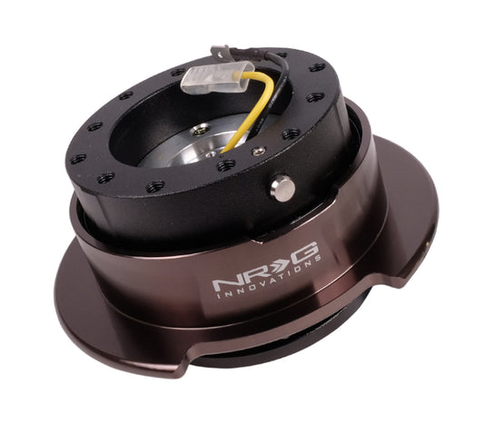 NRG 2.5 Steering Wheel Quick Release - Black / Black Chrome Ring