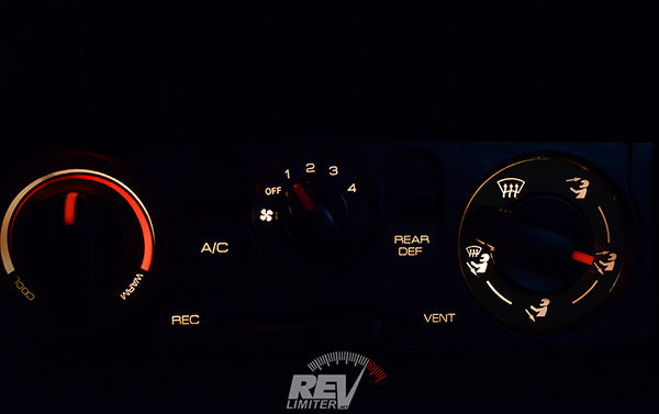 RevLimiter NB Miata HVAC Panel "Dragstrip"