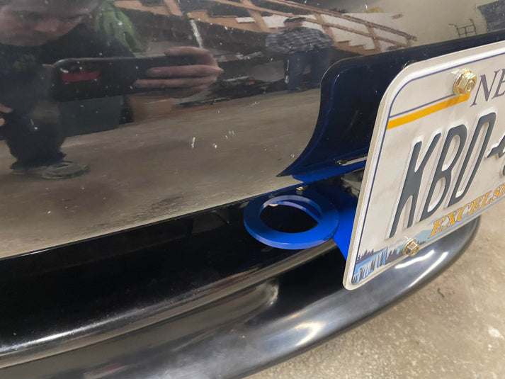 NA/NB Miata Front Tow Hook and License Plate Mount Leroy Engineering